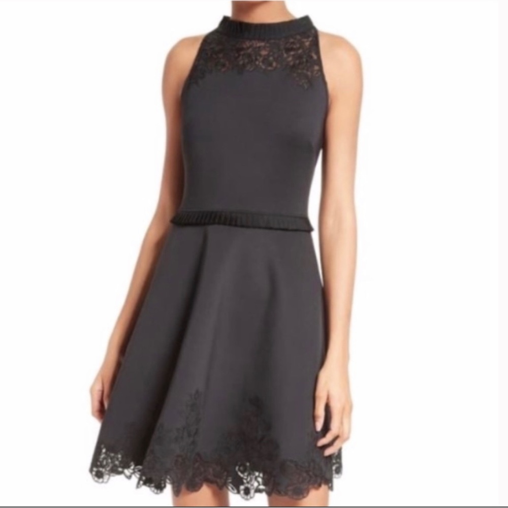 Ted Baker Black Halter A-Line Mini Dress